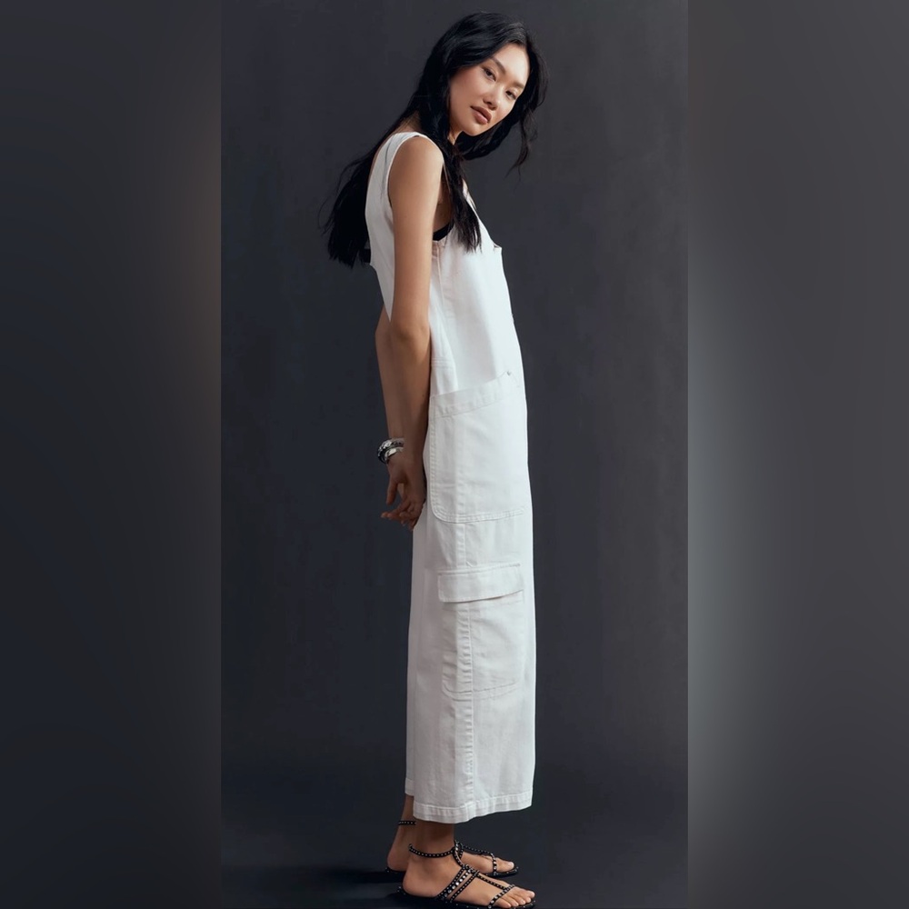 NWT Anthropologie Pilcro Zip-Front Wide Leg Overalls - small